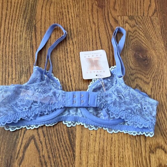 SAVAGE X FENTY Size 32B Purple Ombre Sheer Lace Underwire Bra NWT - Picture 3 of 4